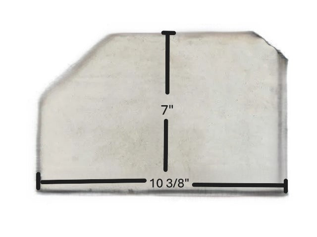 Hitzer Double Door Ceramic Glass Panel – OEM Replacement (10 3/8" x 7") | Part #7GHDD