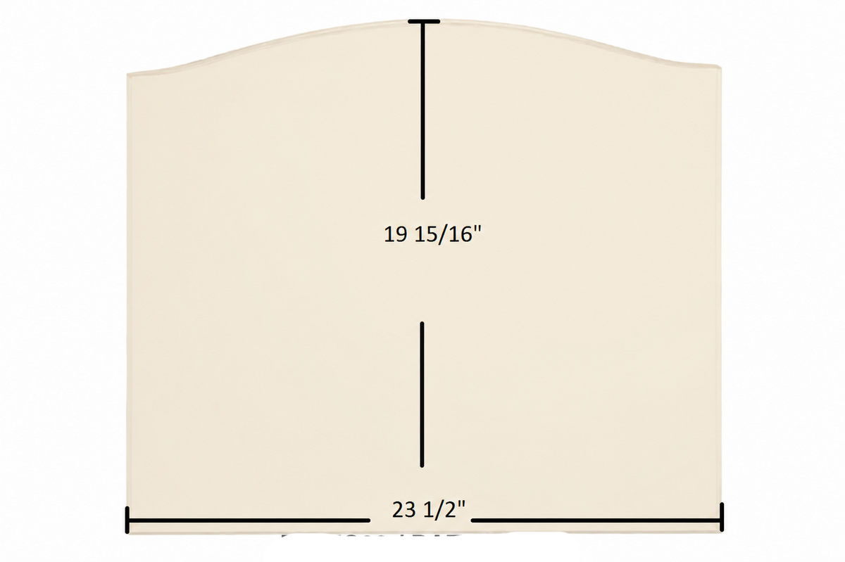 BIS Panorama archtop ceramic glass panel measuring 23 1/2" x 19 15/16"