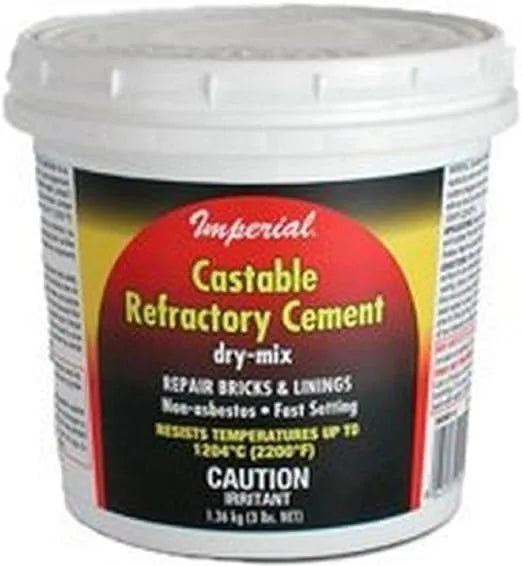 Castable Refractory Cement – 3 lb Dry Mix | KK0061 | High-Temp Repair Compound for Firebrick & Stove Linings | Imperial Manufacturing - Total Hearth