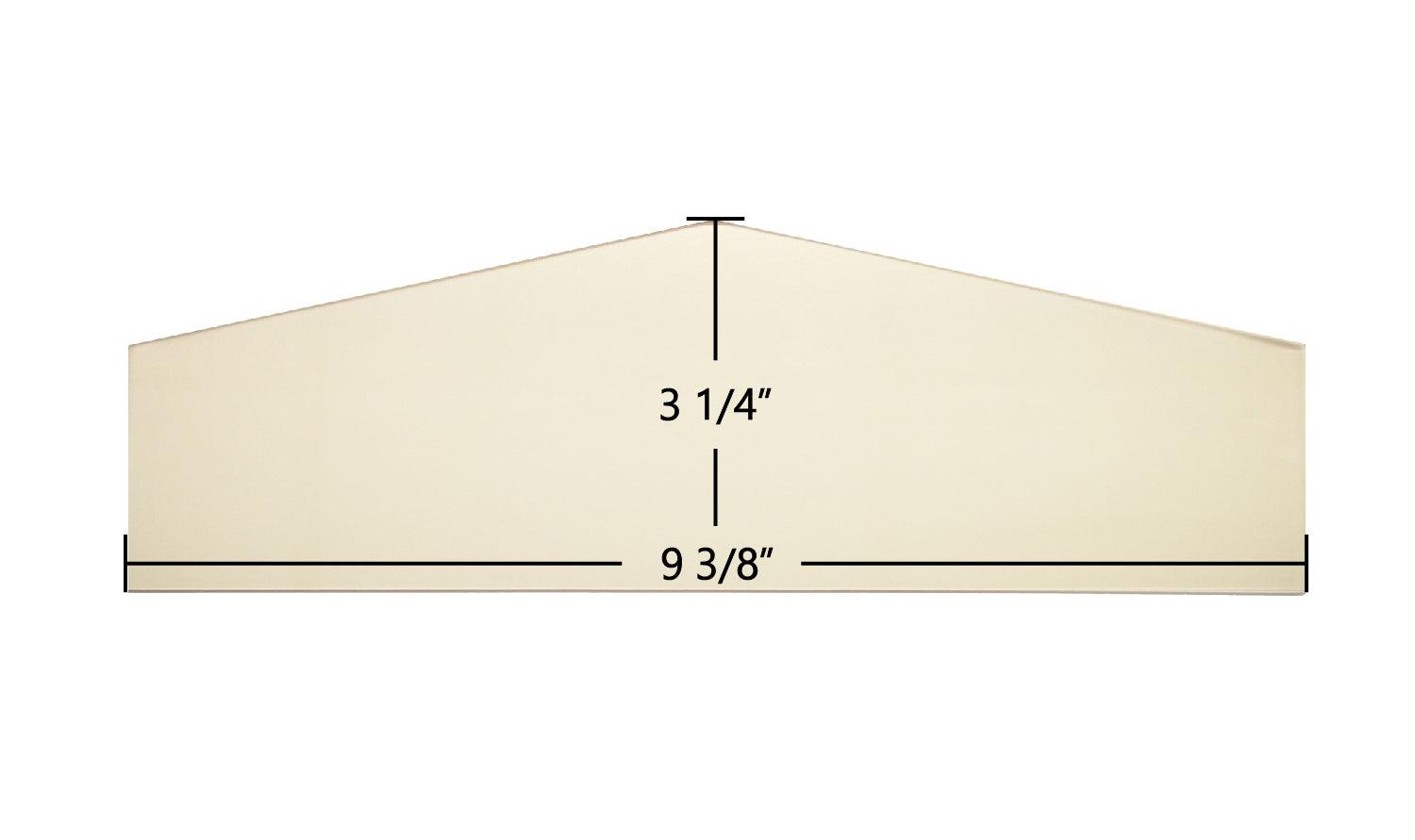 Masters Choice Arch-Top Door Glass – 9 3/8" x 3 1/4" (Part #MC-Hood Glass) - Total Hearth