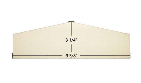 Masters Choice Arch-Top Door Glass – 9 3/8" x 3 1/4" (Part #MC-Hood Glass) - Total Hearth