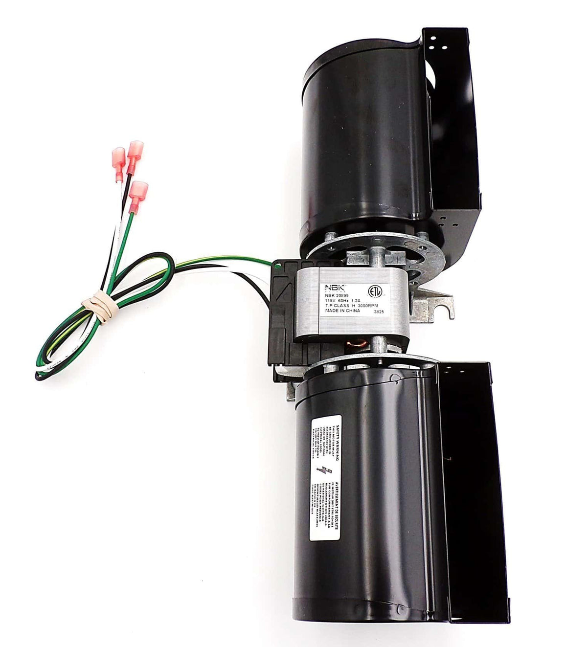 NBK 20899K supplier photo of double-fan blower with central motor and wiring