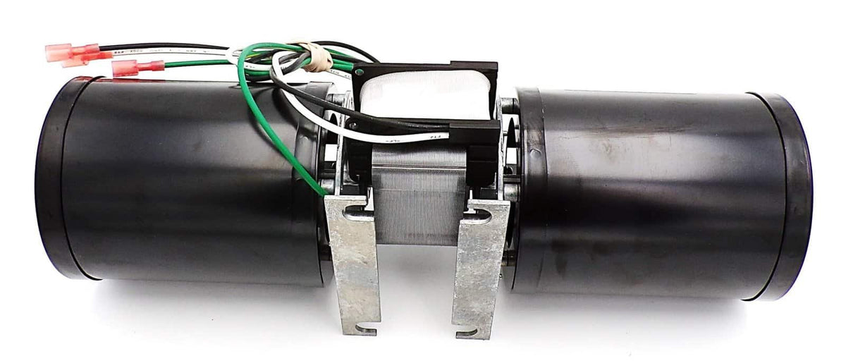 NBK 20899K double-fan blower rear view showing slotted mounting brackets