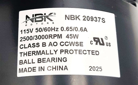 NBK-20937S Greenhouse Inflation Blower, view 3