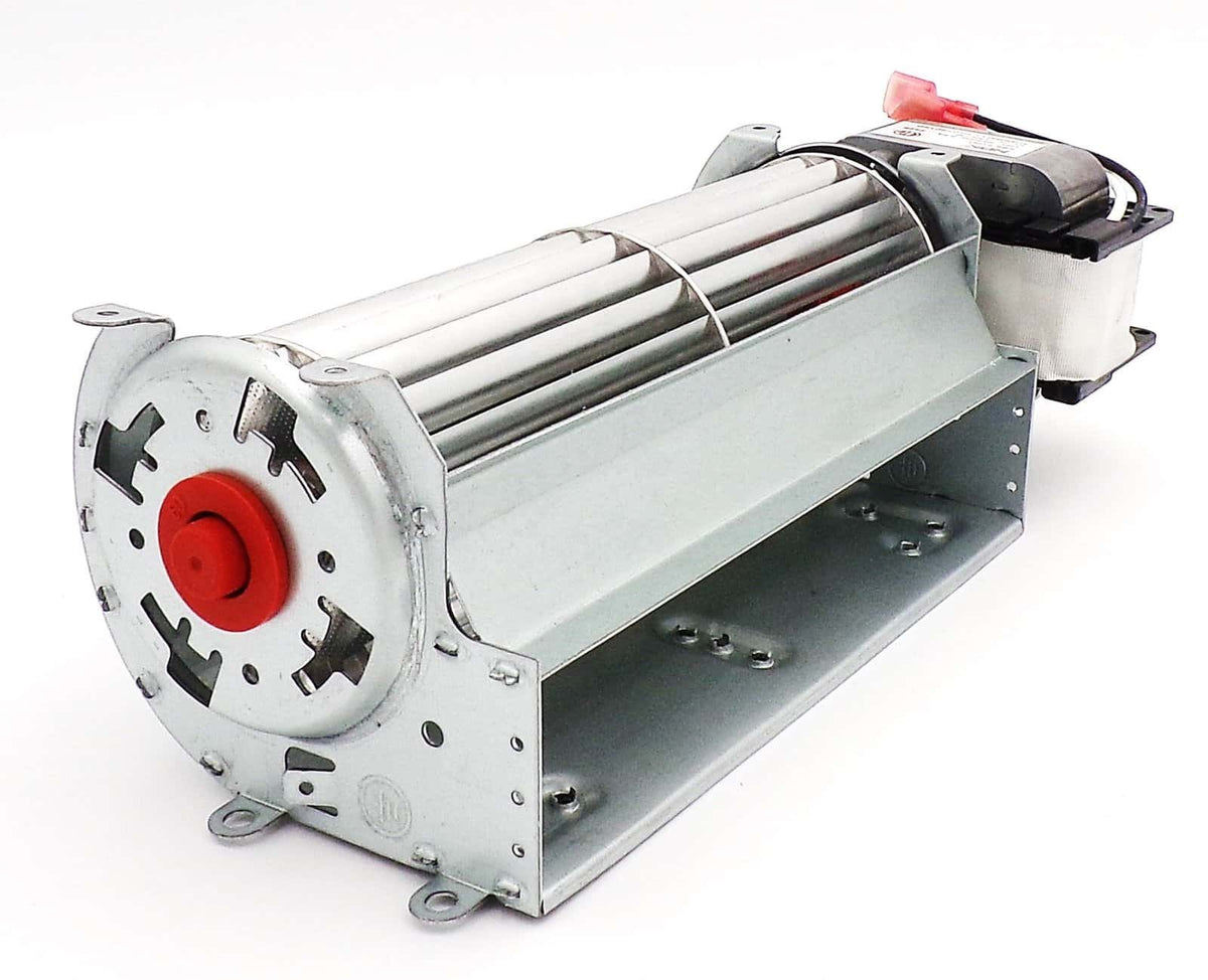 NBK 21261 blower opposite-end angle showing fan wheel and mounting tabs
