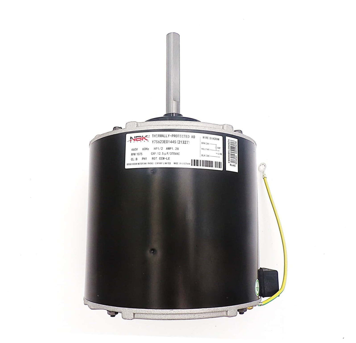 NBK-21327 condenser fan motor - view 1