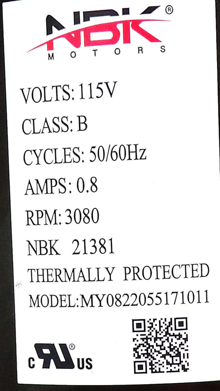 NBK-21381 draft inducer motor - view 4