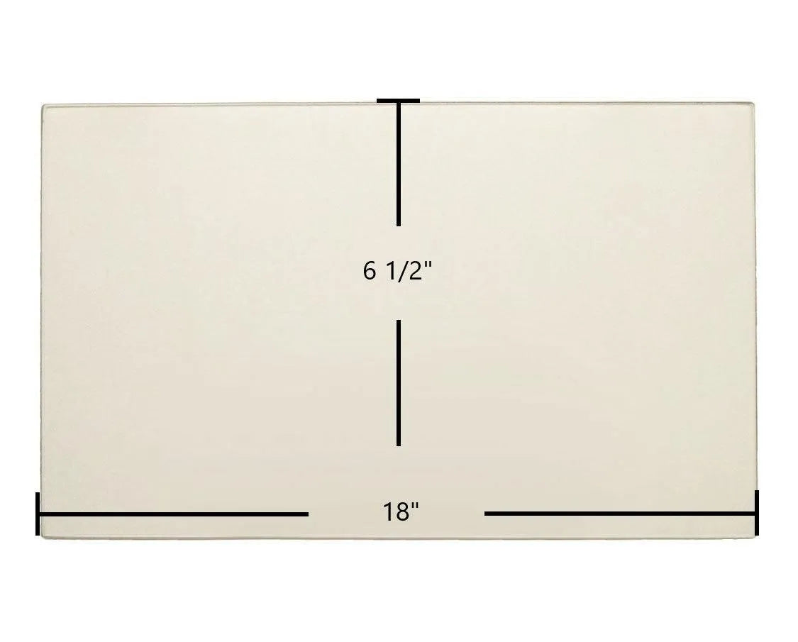 Brunco Firelite Door Glass Replacement – 18" x 6 1/2" High-Temperature Ceramic Glass Panel (1B5273) - Total Hearth