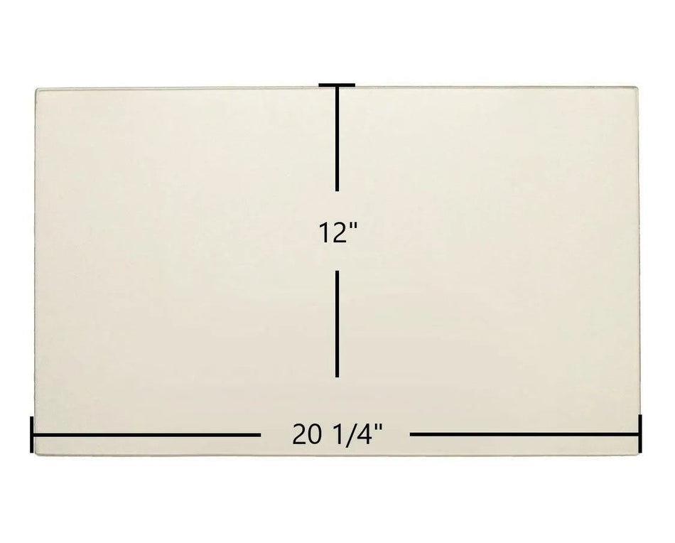 Supreme Fusion 18 Glass Panel (PYRO_20.25X12) – 20 1/4" x 12" High-Temperature Ceramic Replacement - Total Hearth
