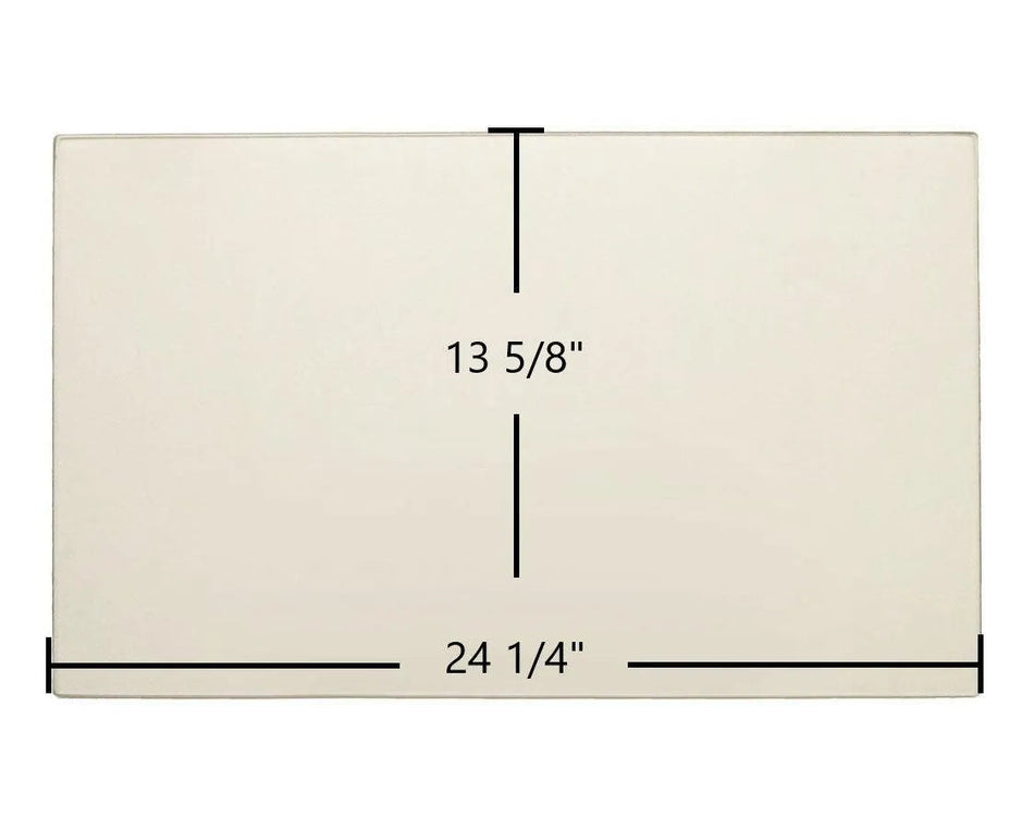 Supreme Fusion 24 Glass Panel (PYRO-24.25X13.625) – 24 1/4" x 13 5/8" High-Temperature Ceramic Replacement - Total Hearth