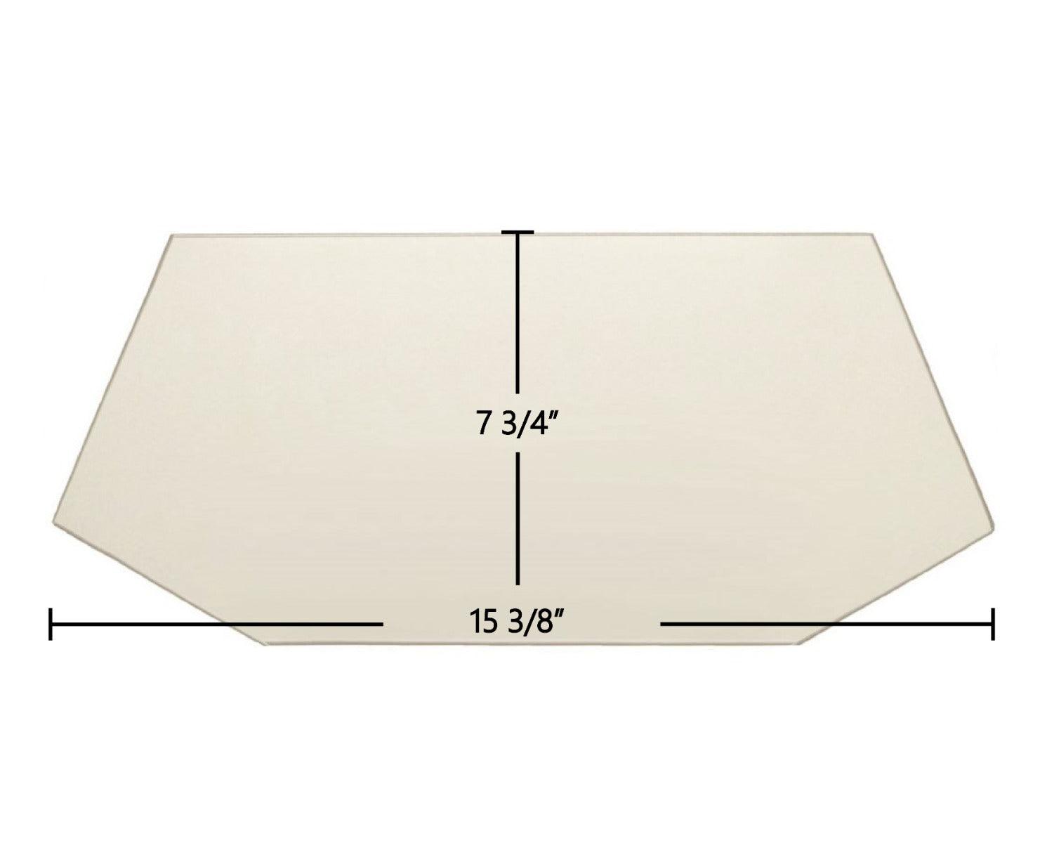 Vulcan Aurora & Orion Glass Panel (15 3/8" x 7 3/4") | OEM High-Temp Replacement | Part #1002 - Total Hearth