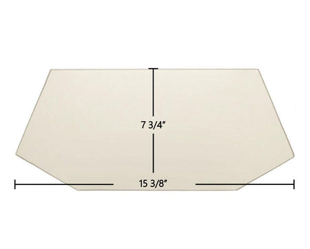 Vulcan Aurora & Orion Glass Panel (15 3/8" x 7 3/4") | OEM High-Temp Replacement | Part #1002 - Total Hearth