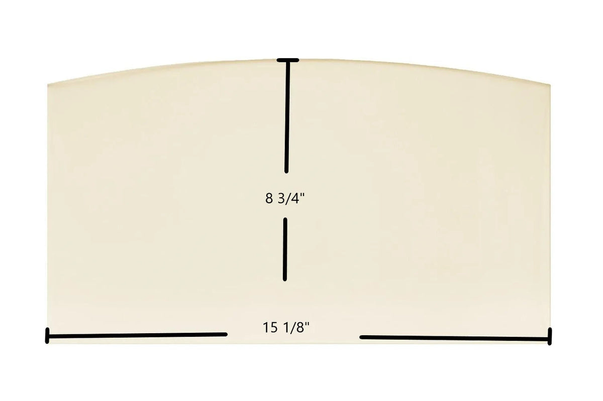 Vogelzang Defender TR001B Archtop Glass Panel (15 1/8" x 8 3/4") | OEM High-Temp Replacement | Part #03-21 - Total Hearth