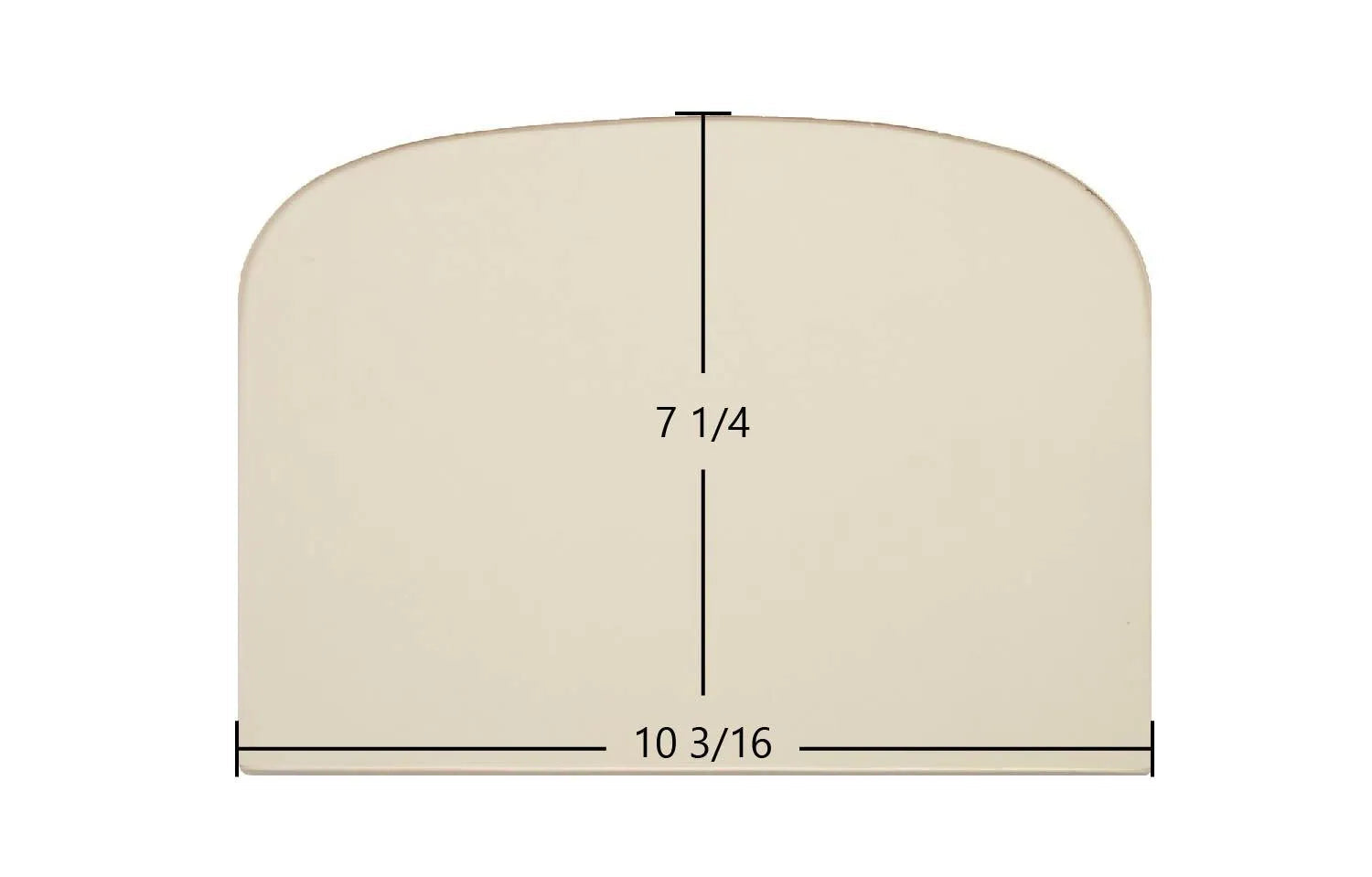 Waterford 100B Archtop Glass Panel (10 3/16" x 7 1/4") | Single Door Replacement | Part #68-133-004 | USA-Made High-Temp Ceramic Glass - Total Hearth
