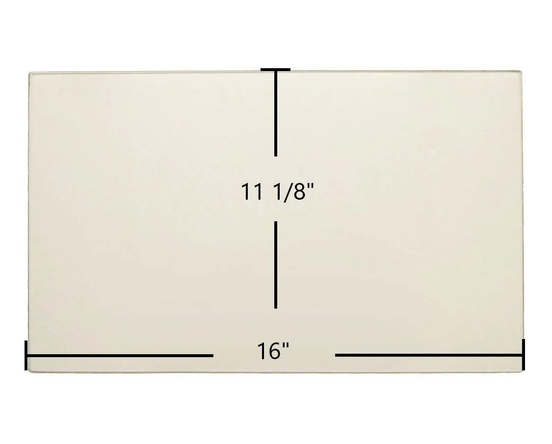 Woodstock Soapstone Keystone 204 Glass Panel (16" x 11 1/8") | OEM High-Temp Ceramic Replacement | Part #W-204 | USA-Made Stove Glass - Total Hearth