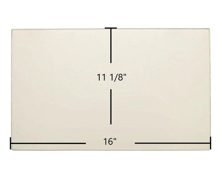 Woodstock Soapstone Keystone 204 Glass Panel (16" x 11 1/8") | OEM High-Temp Ceramic Replacement | Part #W-204 | USA-Made Stove Glass - Total Hearth